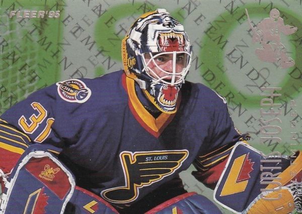 insert karta CURTIS JOSEPH 94-95 Fleer Netminder číslo 5 of 10